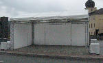 Traversenüberdachung 6x9m mit Wassertanks